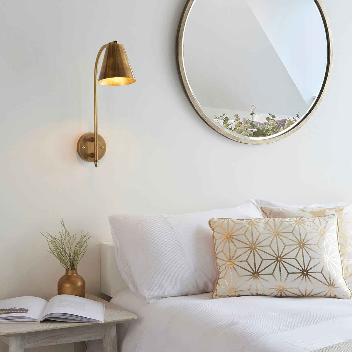 Garner Wall Light in Antique Brass