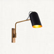 Andrea Wall Light in Antique Brass and Matt Black