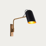 Andrea Wall Light in Antique Brass and Matt Black