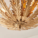Nola Three Light Flush Light in Gold Leaf