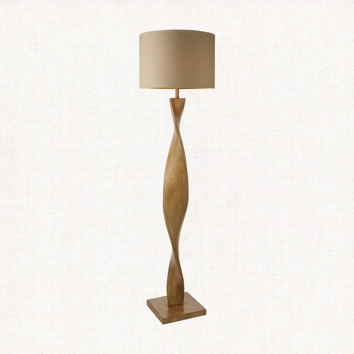 Twisted Floor Lamp in Oak