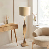 Twisted Floor Lamp in Oak
