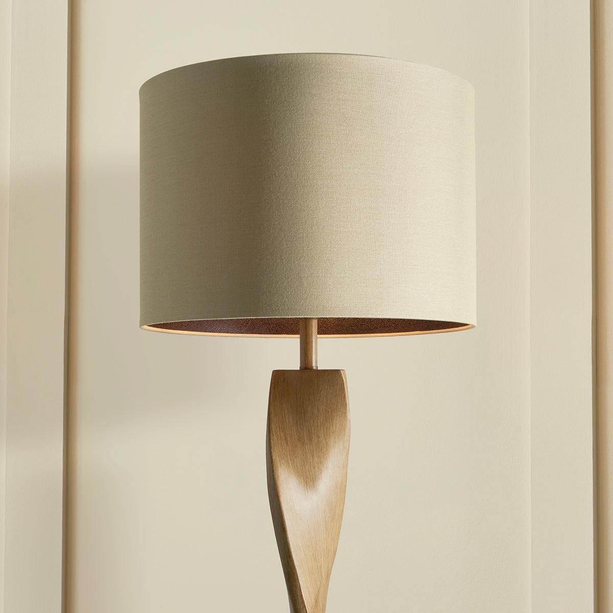 Twisted Floor Lamp in Oak
