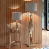 Twisted Floor Lamp in Oak