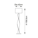 Twisted Floor Lamp in Oak