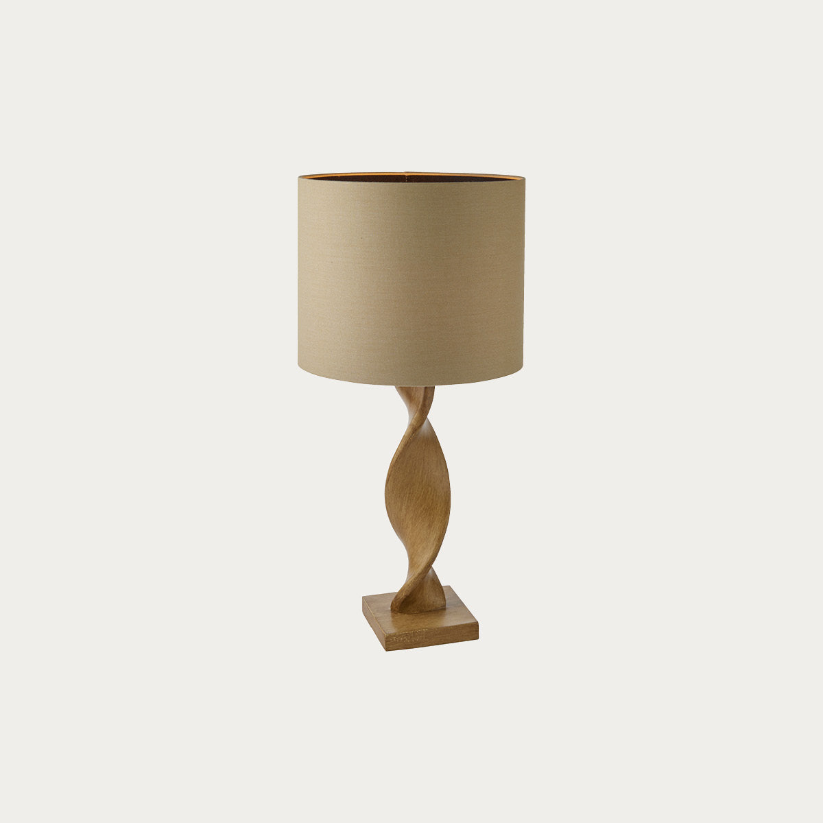 Twisted Table Lamp in Oak