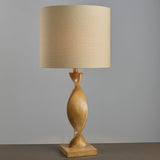 Twisted Table Lamp in Oak