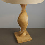 Twisted Table Lamp in Oak