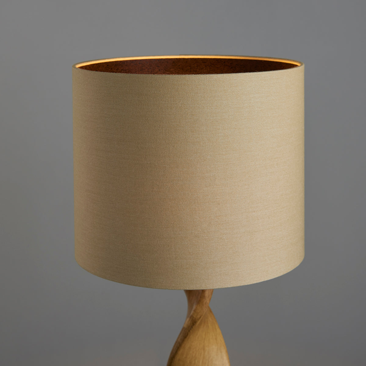 Twisted Table Lamp in Oak