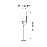 Fabio Floor Lamp in Satin Brass with Natural Linen Shade