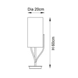 Fabio Table Lamp in Satin Brass with Natural Linen Shade