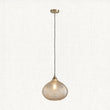 Lottie Champagne Glass Pendant in Antique Brass