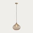 Lottie Champagne Glass Pendant in Antique Brass