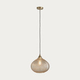 Lottie Champagne Glass Pendant in Antique Brass