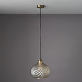 Lottie Champagne Glass Pendant in Antique Brass