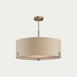 Satin nickel plate & grey fabric