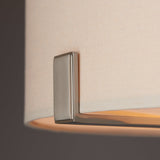 Satin nickel plate & grey fabric