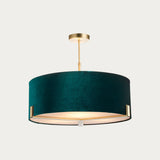 Matt antique brass plate & green velvet