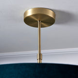 Matt antique brass plate & green velvet