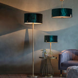 Matt antique brass plate & green velvet