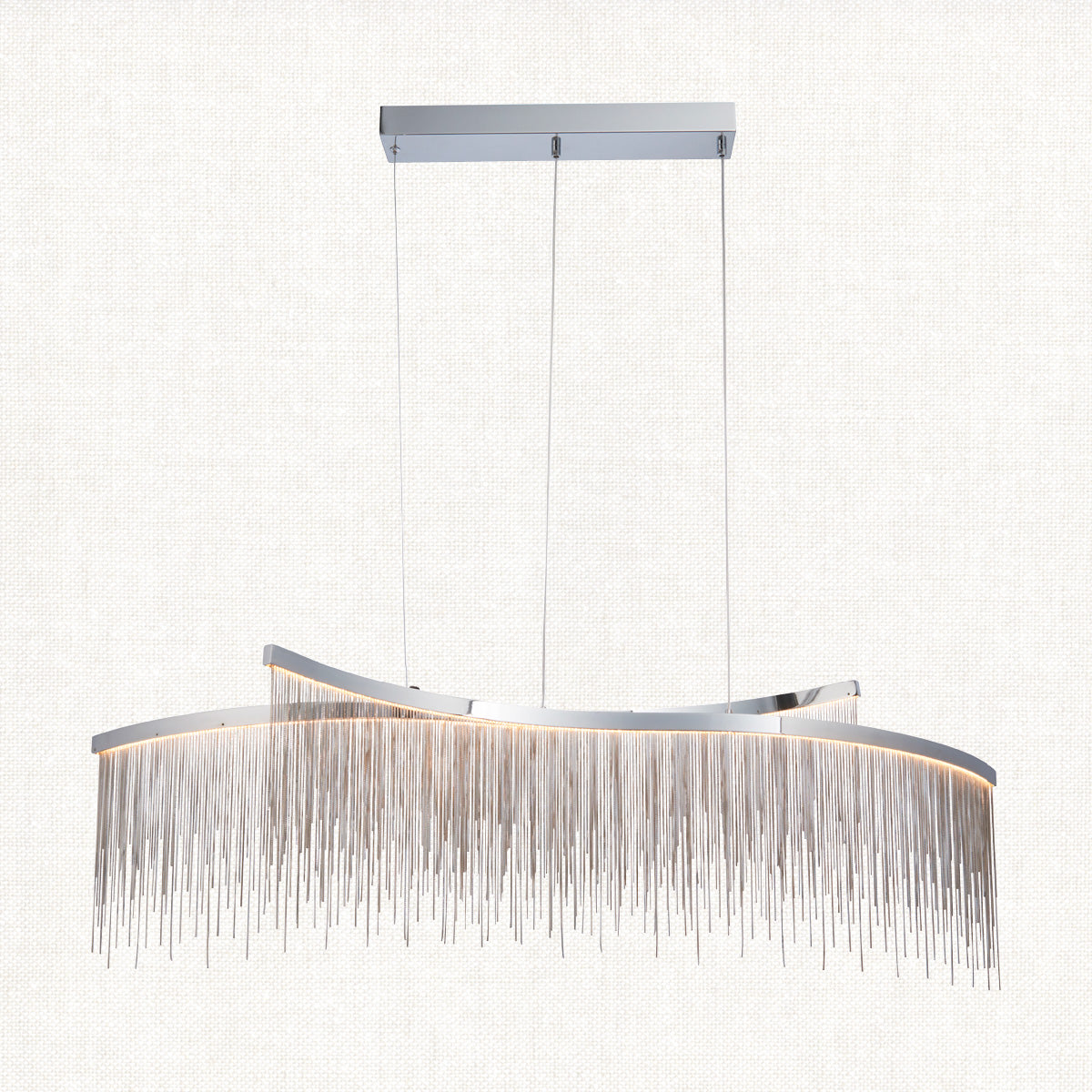 Jules Pendant in Chrome with Silver Chain