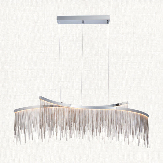 Jules Pendant in Chrome with Silver Chain