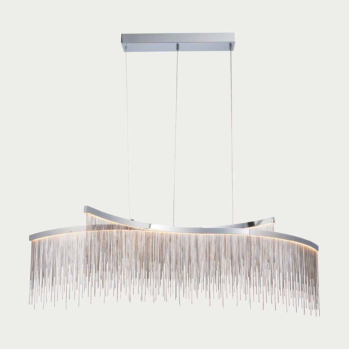 Jules Pendant in Chrome with Silver Chain