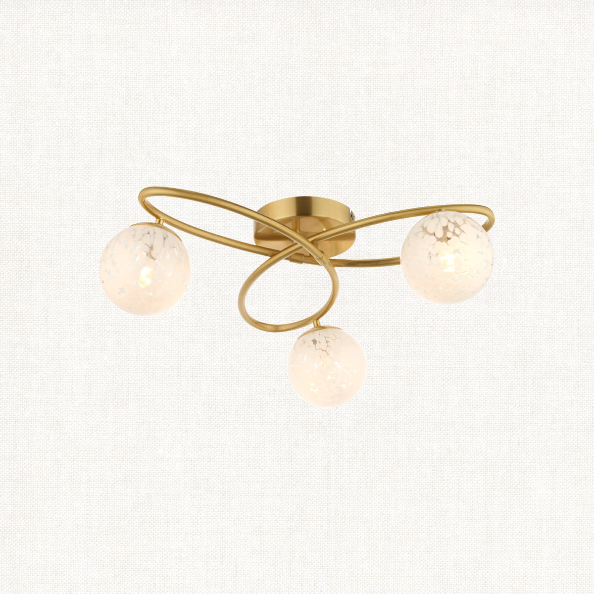 Satin brass plate 3 Light