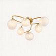 Satin brass plate 6 Light