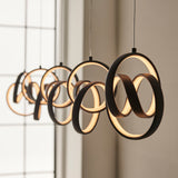 Flair Five Light Pendant in Textured Black
