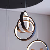 Flair Eight Light Pendant in Textured Black