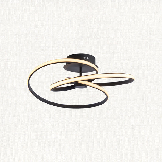Talani Semi Flush Light in Textured Black