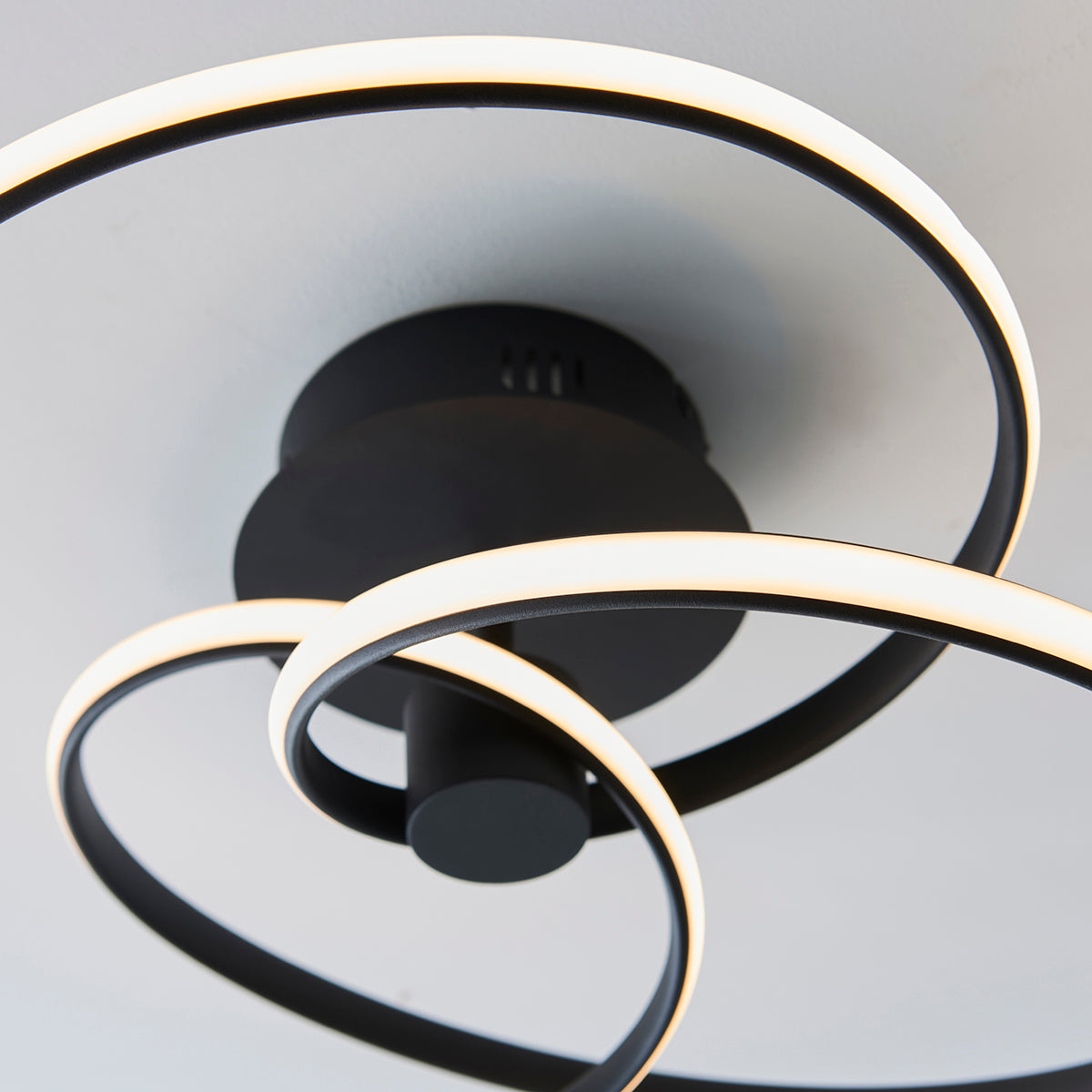 Talani Semi Flush Light in Textured Black