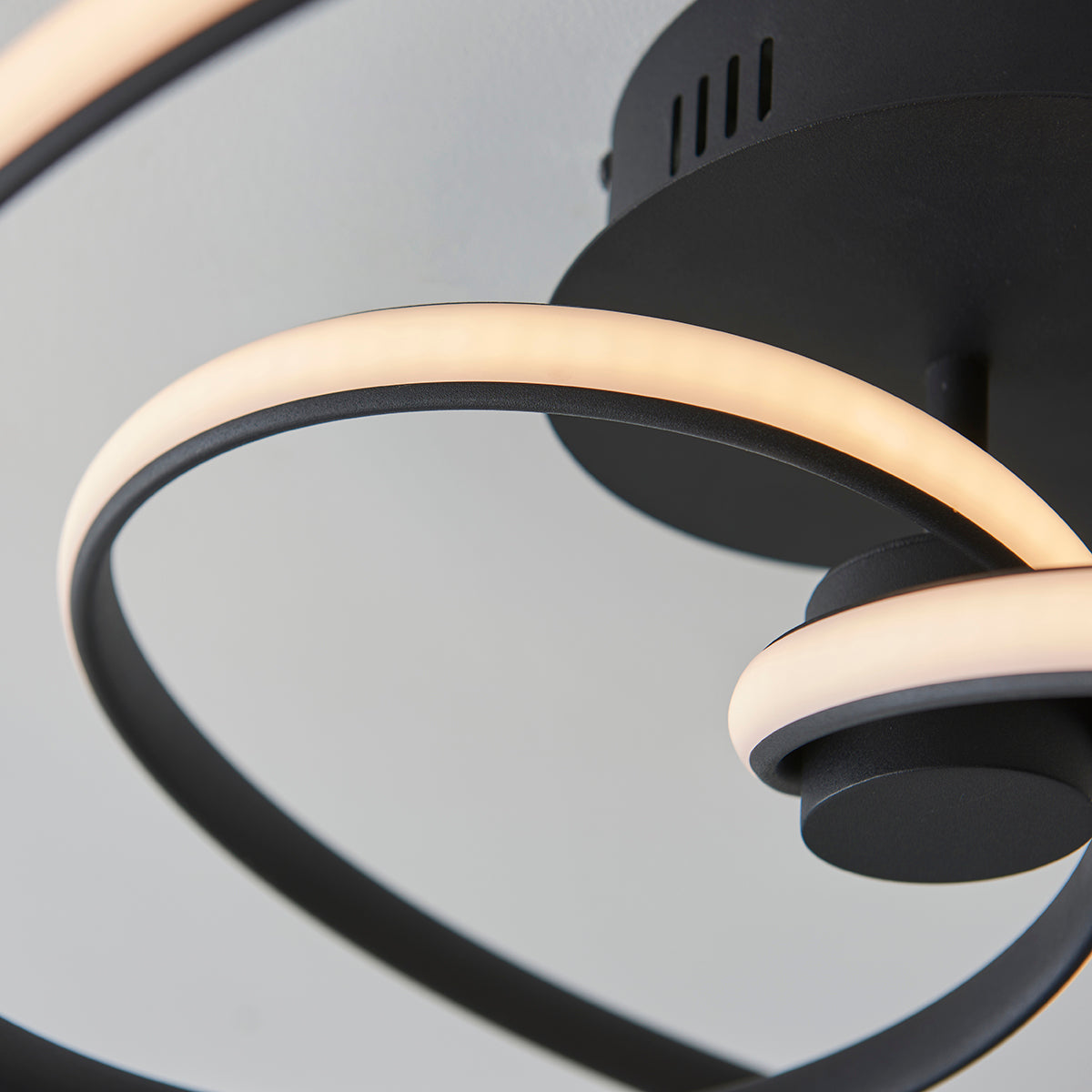 Talani Semi Flush Light in Textured Black
