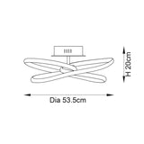 Talani Semi Flush Light in Textured Black