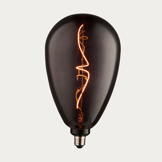 Double-Helix Smoked Glass Decorative Bulb