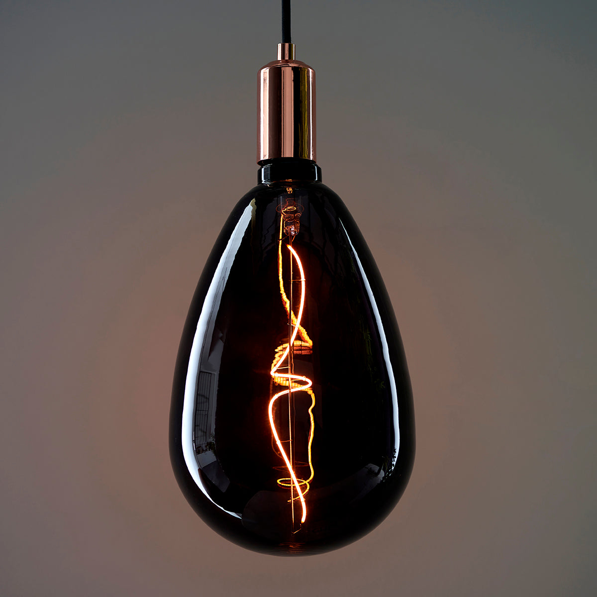 Double-Helix Smoked Glass Decorative Bulb