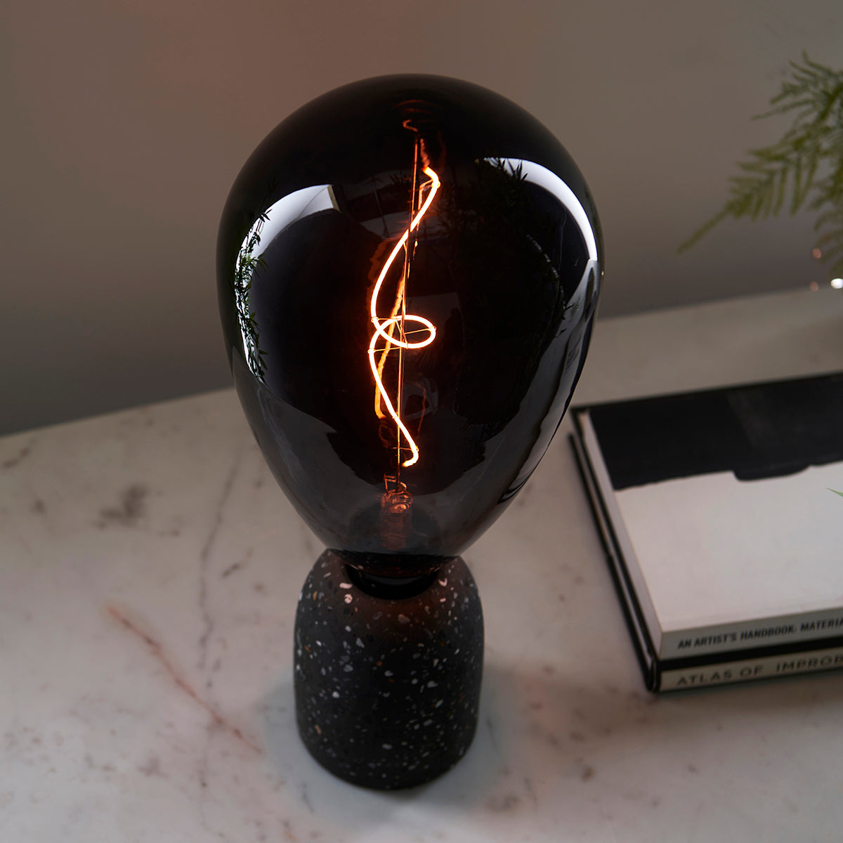 Double-Helix Smoked Glass Decorative Bulb
