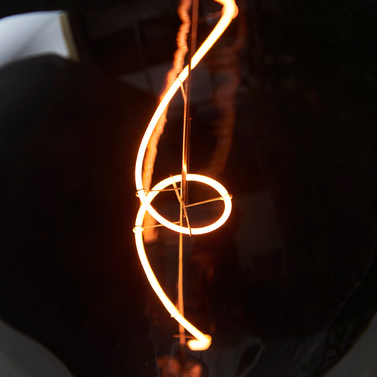 Double-Helix Smoked Glass Decorative Bulb