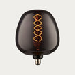 Double-Helix Round Smoked Glass Decorative Bulb