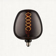 Double-Helix Round Smoked Glass Decorative Bulb