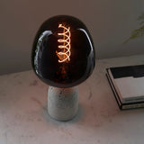 Double-Helix Round Smoked Glass Decorative Bulb