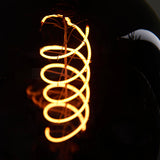 Double-Helix Round Smoked Glass Decorative Bulb