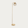 Ripple Champagne Lustre Floor Lamp in Satin Brass