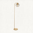 Ripple Champagne Lustre Floor Lamp in Satin Brass