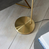 Ripple Champagne Lustre Floor Lamp in Satin Brass