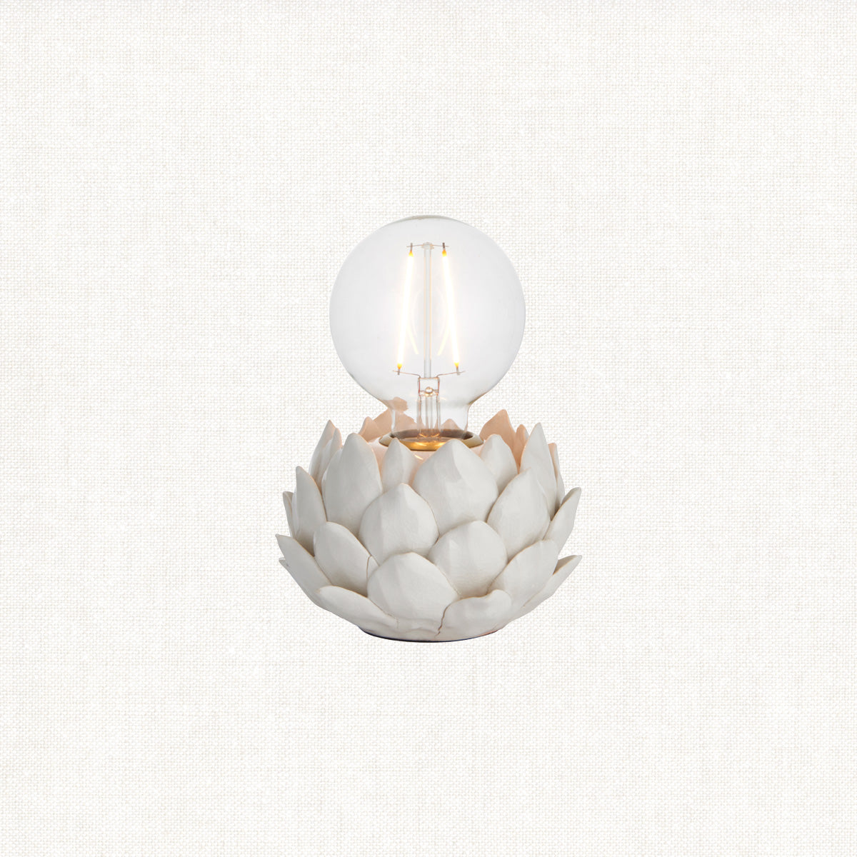 Elyse Table Lamp in Oatmeal Crackle and Antique Brass