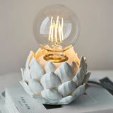 Elyse Table Lamp in Oatmeal Crackle and Antique Brass