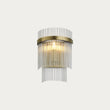 Seraphina Clear Glass Wall Light in Antique Brass