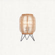 Ren Natural Bamboo Table Lamp in Matt Black